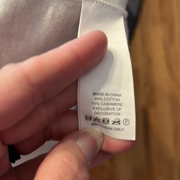 Kate Spade Broome Street Ivory Cashmere Blend Scalloped Cardigan - Picture 5 of 6